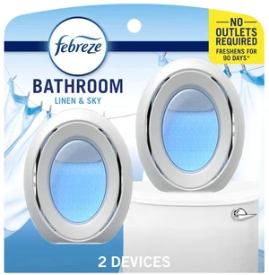 Febreze Bathroom Air Freshener, Linen & Sky Scent, 2 Count Febreze Bathroom Air Freshener, Linen & Sky Scent, 2 Count