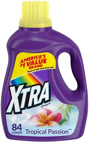 Xtra Tropical Passion 84 Loads Liquid Laundry Detergent, 100.8 fl oz Xtra Tropical Passion 84 Loads Liquid Laundry Detergent, 100.8 fl oz