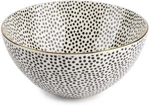 Thyme & Table Dot Large Bowl, Black and White Thyme & Table Dot Large Bowl, Black and White