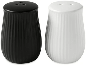 Thyme & Table 2 Piece Ceramic Salt and Pepper Shakers, Black Thyme & Table 2 Piece Ceramic Salt and Pepper Shakers, Black