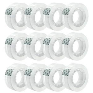 12 Rolls Transparent Tape Refill Rolls, 1 in Core, 3/4 x 1000 in, for Office, Home, School 12 Rolls Transparent Tape Refill Rolls, 1 in Core, 3/4 x 1000 in, for Office, Home, School