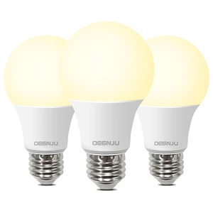 DEGNJU A19 LED Light Bulbs, 60W Equivalent, Soft White 2700K, 800 Lumens, E26 Base, Non-Dimmable, 8W, Warm White, 3 Pack, for Bedroom, Living Room DEGNJU A19 LED Light Bulbs, 60W Equivalent, Soft White 2700K, 800 Lumens, E26 Base, Non-Dimmable, 8W, Warm White, 3 Pack, for Bedroom, Living Room