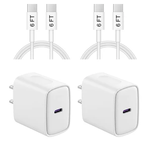 20W USB C Fast Charger Block for iPhone 17 16 15 6FT 20W USB C Fast Charger Block for iPhone 17 16 15 6FT