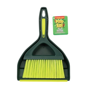 Pine-Sol Mini Dustpan and Brush Set, Nesting Snap-On Design, Portable Compact, Green Pine-Sol Mini Dustpan and Brush Set, Nesting Snap-On Design, Portable Compact, Green