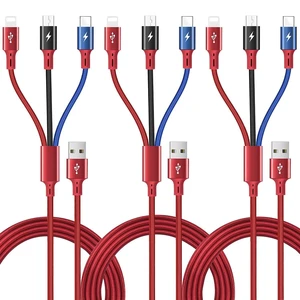 3Pack 5Ft 3-in-1 Braided Fast Charging Cable Type C/Micro USB for iPhone 17 16 15 14 13, Samsung, PS, Tablets & More 3Pack 5Ft 3-in-1 Braided Fast Charging Cable Type C/Micro USB for iPhone 17 16 15 14 13, Samsung, PS, Tablets & More