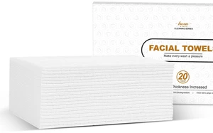 Biodegradable Disposable Facial Towels, 9.8"x9.8", 20 Count Biodegradable Disposable Facial Towels, 9.8"x9.8", 20 Count