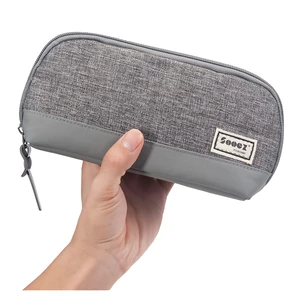Sooez Wide-Opening Pencil Case, Triangular Design, Lightweight and Spacious, Grey Sooez Wide-Opening Pencil Case, Triangular Design, Lightweight and Spacious, Grey