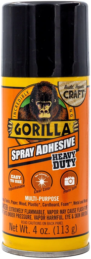 Gorilla Mist Spray Adhesive, 4fl oz, 1 Each Gorilla Mist Spray Adhesive, 4fl oz, 1 Each