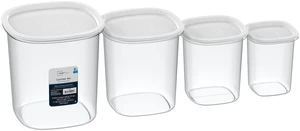 Mainstays 8-Piece Plastic Pantry Food Storage Container Set, Kitchen Organizer Canisters Mainstays 8-Piece Plastic Pantry Food Storage Container Set, Kitchen Organizer Canisters