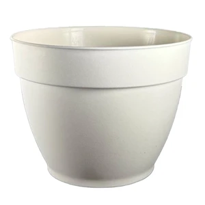 Jacinto Recycled Plastic Planter, 6in Opening Diameter, Cream Jacinto Recycled Plastic Planter, 6in Opening Diameter, Cream