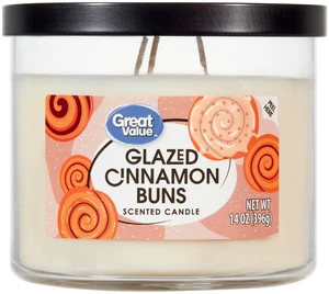 Great Value Glazed Cinnamon Buns Scented Candle 14oz Great Value Glazed Cinnamon Buns Scented Candle 14oz