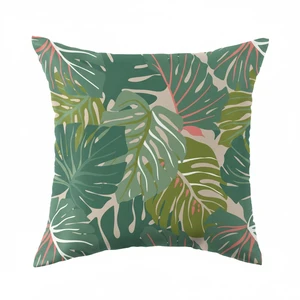 Mainstays 16in x 16in Tropical Monstera Outdoor Pillow Green Mainstays 16in x 16in Tropical Monstera Outdoor Pillow Green
