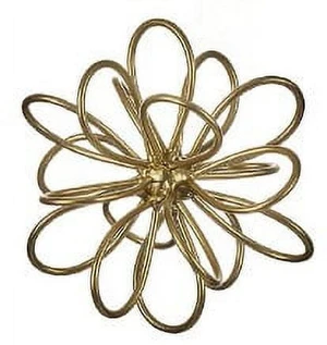 Mainstays 6in x 6in Contemporary Metal Floral Tabletop Orb, Gold Mainstays 6in x 6in Contemporary Metal Floral Tabletop Orb, Gold