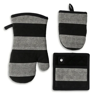 Thyme & Table Kitchen Set - Oven Mitt, Potholder, Mini Mitt, Bold Stripe Thyme & Table Kitchen Set - Oven Mitt, Potholder, Mini Mitt, Bold Stripe