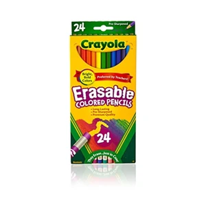 Crayola Erasable Colored Pencils, 24 Count, Drawing and Coloring Crayola Erasable Colored Pencils, 24 Count, Drawing and Coloring