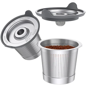 ComfortGrip Reusable K Cups for Keurig 1.0, 2 Pack 304 Food-Grade Steel Coffee Pods with Anti-Scald Silicone Lid, BPA-Free (Not for K-Slim, K-Supreme, Keurig 2.0) ComfortGrip Reusable K Cups for Keurig 1.0, 2 Pack 304 Food-Grade Steel Coffee Pods with Anti-Scald Silicone Lid, BPA-Free (Not for K-Slim, K-Supreme, Keurig 2.0)