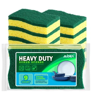 AIDEA Heavy-Duty Scrub Sponge, 9 Count, Dish Sponges AIDEA Heavy-Duty Scrub Sponge, 9 Count, Dish Sponges