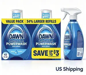 Fresh Scent Liquid Dish Soap Refill, 99% Grease & Grime Removal, Reusable SprayerCompatible 2Pack Fresh Scent Liquid Dish Soap Refill, 99% Grease & Grime Removal, Reusable SprayerCompatible 2Pack