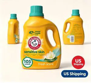 Sensitive Skin Fresh Scent Liquid Laundry Detergent, DyeFree Hypoallergenic HE Compatible Formula Sensitive Skin Fresh Scent Liquid Laundry Detergent, DyeFree Hypoallergenic HE Compatible Formula