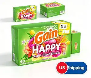 Happy Scent Laundry Dryer Sheets, Equals 3 Regular Sheets, Softens Fabric Reduces Wrinkles & Static Cling Happy Scent Laundry Dryer Sheets, Equals 3 Regular Sheets, Softens Fabric Reduces Wrinkles & Static Cling
