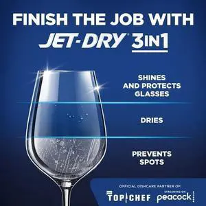 JetDry Dishwasher Rinse Aid, 5X Power Actions for SpotFree Shiny Dishes & Improved Drying Performance JetDry Dishwasher Rinse Aid, 5X Power Actions for SpotFree Shiny Dishes & Improved Drying Performance