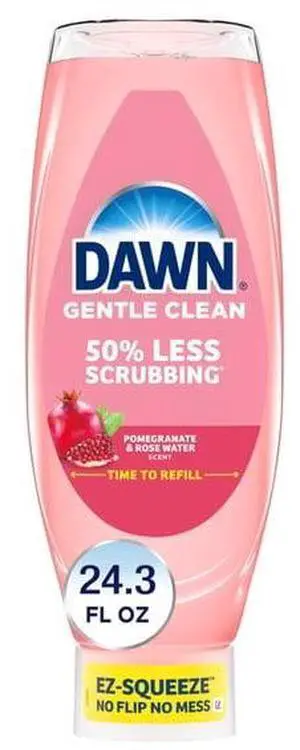 EZSqueeze Gentle Clean Dish Soap, Pomegranate & Rose Water Scent, NoFlip MessFree Bottle EZSqueeze Gentle Clean Dish Soap, Pomegranate & Rose Water Scent, NoFlip MessFree Bottle