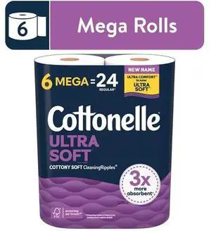 Soft CleaningRipples Bath Tissue, 244 Sheets Per Mega Roll, FastBreaking Tissue for Confident Everyday Bathroom Use Soft CleaningRipples Bath Tissue, 244 Sheets Per Mega Roll, FastBreaking Tissue for Confident Everyday Bathroom Use