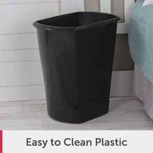LidFree Small Plastic Waste Bin, Integrated Rim Handles, Textured Modern Finish for Bedroom, Office and Student Dorm Organization LidFree Small Plastic Waste Bin, Integrated Rim Handles, Textured Modern Finish for Bedroom, Office and Student Dorm Organization