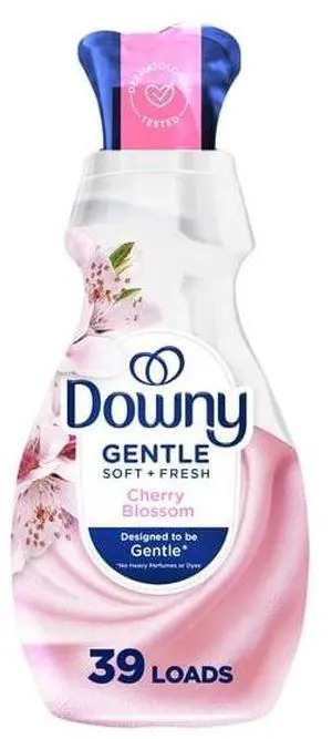 Gentle Liquid Fabric Softener 26 fl oz, Cherry Blossom Floral Scent, DermatologistTested DyeFree Conditioner for All Washers Gentle Liquid Fabric Softener 26 fl oz, Cherry Blossom Floral Scent, DermatologistTested DyeFree Conditioner for All Washers