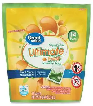 OriginalClean Scent Laundry Detergent Pods 14Count, MessFree SingleUse Pacs, Safe For HE & Standard Washing Machines OriginalClean Scent Laundry Detergent Pods 14Count, MessFree SingleUse Pacs, Safe For HE & Standard Washing Machines