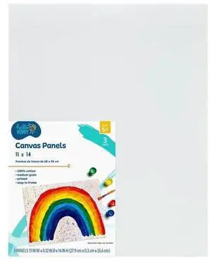 11×14 Inch Cotton Canvas Panels 3Pack, MediumGrain PrePrimed Art Boards for Acrylic and Craft Painting 11×14 Inch Cotton Canvas Panels 3Pack, MediumGrain PrePrimed Art Boards for Acrylic and Craft Painting