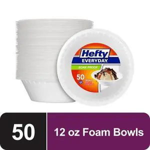 12oz SoakProof Disposable Foam Bowls 50Count, White Small Bowls for HotCold Foods, Parties, Tailgates & Camping 12oz SoakProof Disposable Foam Bowls 50Count, White Small Bowls for HotCold Foods, Parties, Tailgates & Camping