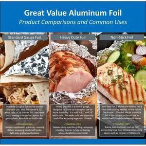 50SquareFoot HeavyDuty Kitchen Aluminum Foil, LockingEnd Box With Cutter, for Roasting, Freezing and PanLining Uses 50SquareFoot HeavyDuty Kitchen Aluminum Foil, LockingEnd Box With Cutter, for Roasting, Freezing and PanLining Uses
