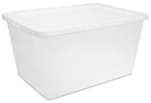 Stackable ClearBase Storage Container, Recessed SnapLid Design, For Blankets, Towels, SeasonalClothing And Household Supplies Stackable ClearBase Storage Container, Recessed SnapLid Design, For Blankets, Towels, SeasonalClothing And Household Supplies