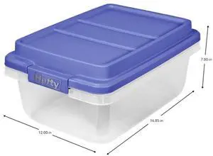 Stackable HIRISE Storage Container 18 Quart, TallLid ExtraStorage Design, DoubleRim Base For Durable Household Organizing Stackable HIRISE Storage Container 18 Quart, TallLid ExtraStorage Design, DoubleRim Base For Durable Household Organizing
