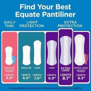 ExtraLong Everyday Panty Liners 68Count, DyeFragranceFree, Contoured Shape With Secure Adhesive For Daily Protection ExtraLong Everyday Panty Liners 68Count, DyeFragranceFree, Contoured Shape With Secure Adhesive For Daily Protection