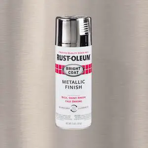 RustOleum 7718830 Chrome Metallic Spray Paint, FastDrying Reflective Finish with Comfort Tip AnyAngle Spray, IndoorOnly RustOleum 7718830 Chrome Metallic Spray Paint, FastDrying Reflective Finish with Comfort Tip AnyAngle Spray, IndoorOnly
