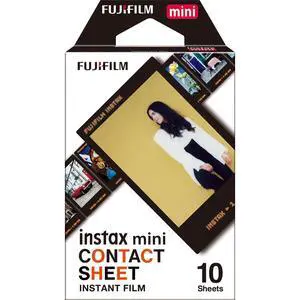 Fujifilm Instax Mini Contact Sheet Instant Film, 10Exposure Pack, 2"×3" CreditCardSize for All Instax Mini Cameras & Printers Fujifilm Instax Mini Contact Sheet Instant Film, 10Exposure Pack, 2"×3" CreditCardSize for All Instax Mini Cameras & Printers