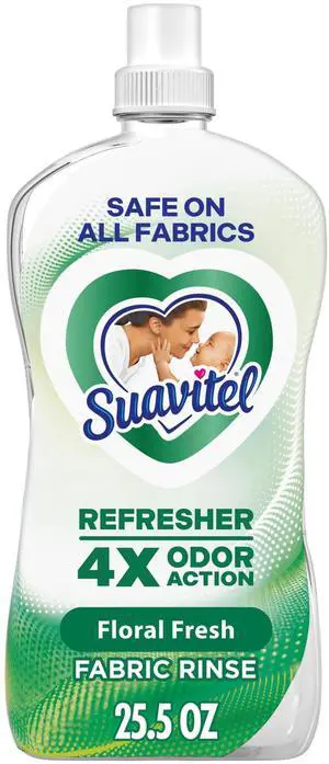 Suavitel Refresher Fabric Rinse, Floral Fresh Scent, 25.5 fl oz, 4X OdorAction Laundry Rinse Additive, Preserves Fabric Absorbency for Towels & Activewear Suavitel Refresher Fabric Rinse, Floral Fresh Scent, 25.5 fl oz, 4X OdorAction Laundry Rinse Additive, Preserves Fabric Absorbency for Towels & Activewear