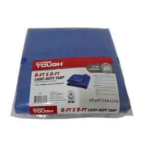 Hyper Tough Weather Resistant Light Duty 6 x 8' Polyethylene Tarp Hyper Tough Weather Resistant Light Duty 6 x 8' Polyethylene Tarp