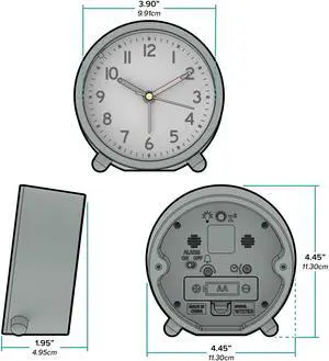 MainStays Green Mini Analog Alarm Clock MainStays Green Mini Analog Alarm Clock