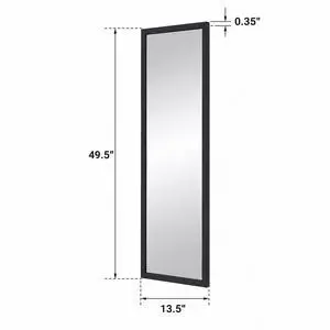 Mainstays 13.5 in x 49.5 in Black Modern Door Mirror Mainstays 13.5 in x 49.5 in Black Modern Door Mirror