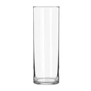Libbey 9.5-Inch Clear Glass Cylinder Vase for Floral Arrangements Libbey 9.5-Inch Clear Glass Cylinder Vase for Floral Arrangements