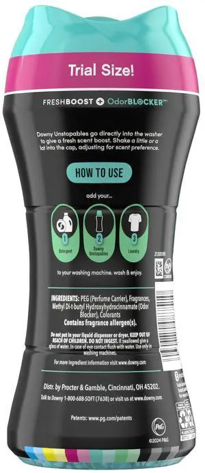Downy Unstopables InWash Scent Booster Beads, Fresh Scent 5.7oz, OdorBLOCKER Technology, Up to 6X LongerLasting Freshness for All Fabrics & Washers Downy Unstopables InWash Scent Booster Beads, Fresh Scent 5.7oz, OdorBLOCKER Technology, Up to 6X LongerLasting Freshness for All Fabrics & Washers