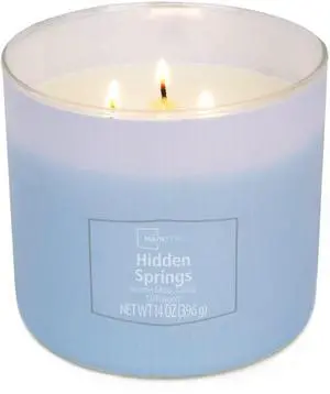 Mainstays Hidden Springs 3-Wick Textured Wrapped Jar Candle, 14 Ounce Mainstays Hidden Springs 3-Wick Textured Wrapped Jar Candle, 14 Ounce