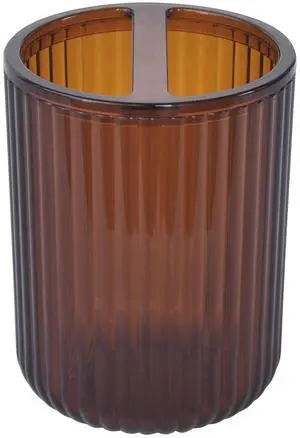 Mainstays Toothbrush Holder, Brown Plastic, Use for All Ages in Bathrooms Mainstays Toothbrush Holder, Brown Plastic, Use for All Ages in Bathrooms