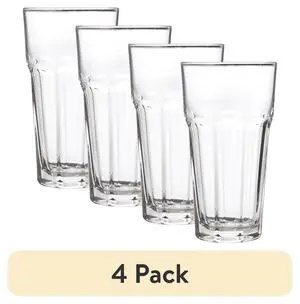 (4 pack) Mainstays Gibraltar 20 oz Iced Tea Glass (4 pack) Mainstays Gibraltar 20 oz Iced Tea Glass
