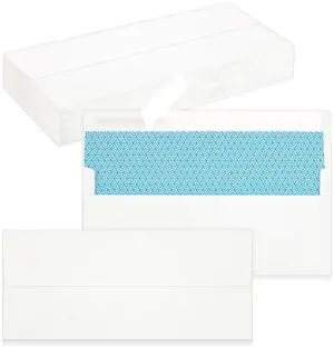 QIKSION #10 Envelopes, 50 Pack, Letter Size, Self-Seal Business Envelopes QIKSION #10 Envelopes, 50 Pack, Letter Size, Self-Seal Business Envelopes