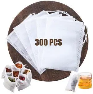 300PCS Empty Disposable Tea Bags for Loose Leaf Tea 300PCS Empty Disposable Tea Bags for Loose Leaf Tea