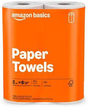 Basics 2-Ply Flex-Sheets Paper Towels, 2-Pack, 150 Sheets per Roll Basics 2-Ply Flex-Sheets Paper Towels, 2-Pack, 150 Sheets per Roll